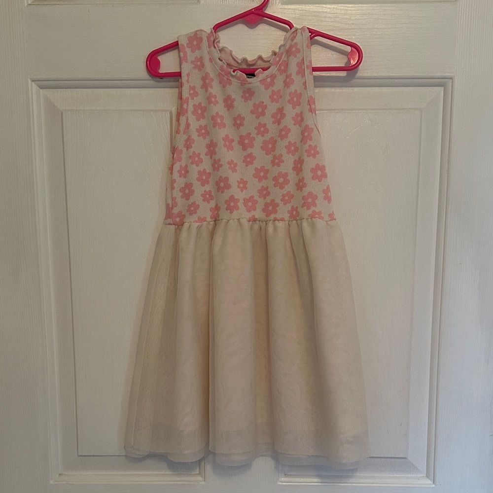 Old Navy Pink Floral and Cream Kids Dress